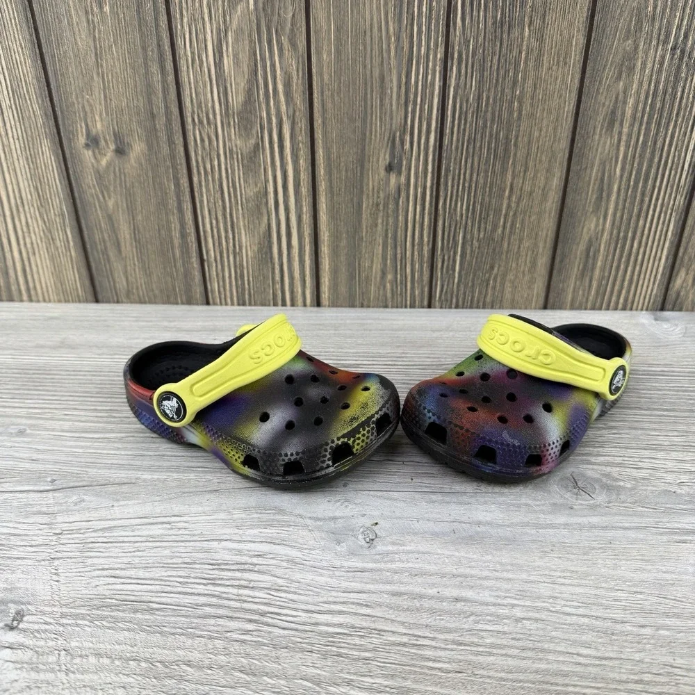 Crocs Classic Solarized Multicolor Toddler Clog Size C 6 Tie Dye
